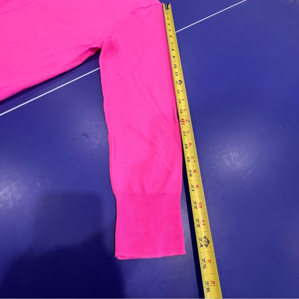 J. Crew Tippi Sweater 100% Merino Wool Hot neon Pink Long Sleeve XL extra large - Picture 9 of 12